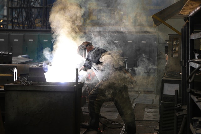 Man working in a factory